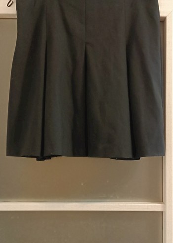 Kadın Siyah Pilili Midi Etek - Görsel 2