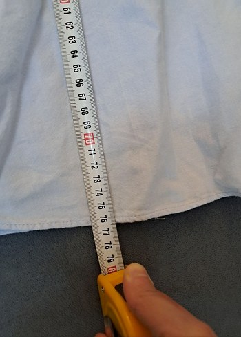 Mavi Keten Kadın Uzun Kollu Bluz- Tunik - Görsel 6