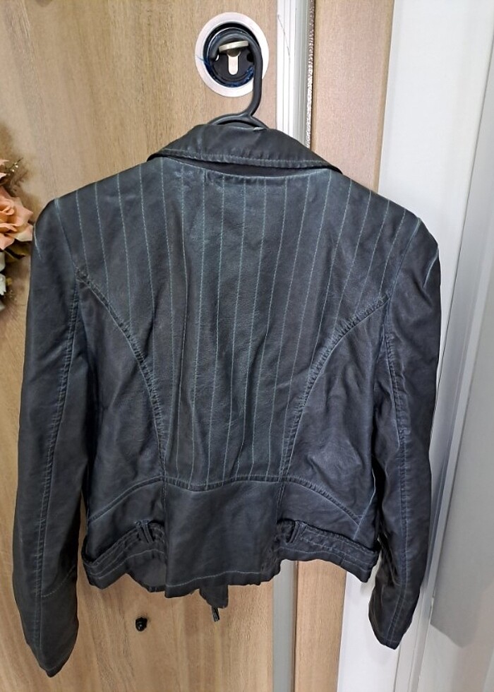 Vintage Deri Ceket - Görsel 3