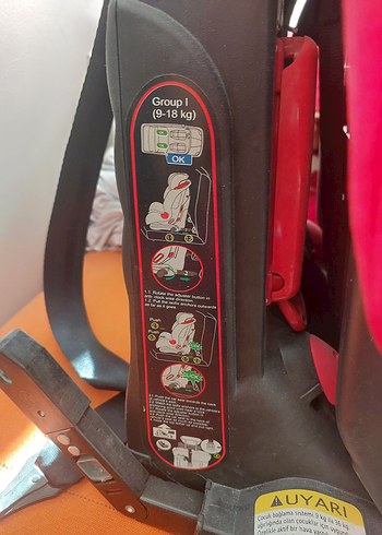 Kırmızı Gri Çocuk Oto Koltuğu - Görsel 7