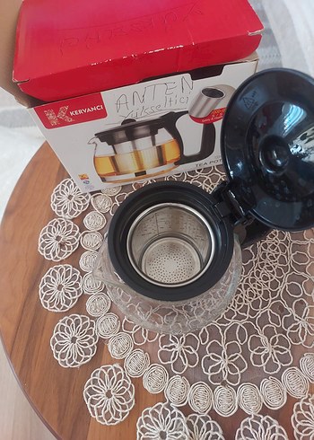 Siyah Cam Demlik Çaydanlık - Görsel 4