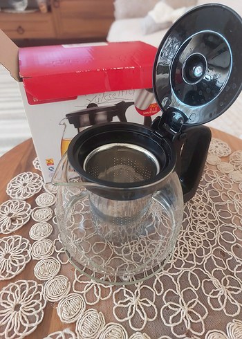 Siyah Cam Demlik Çaydanlık - Görsel 5