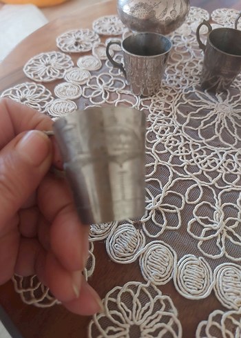 Gri Nakışlı Metal zemzem  Seti - Görsel 5