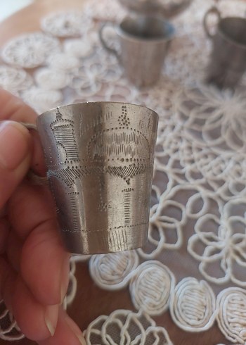 Gri Nakışlı Metal zemzem  Seti - Görsel 6