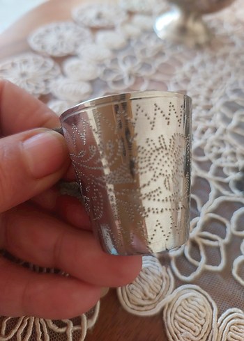 Gri Nakışlı Metal zemzem  Seti - Görsel 4