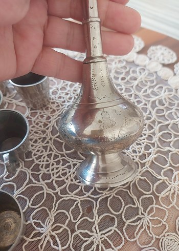 Gri Nakışlı Metal zemzem  Seti - Görsel 8