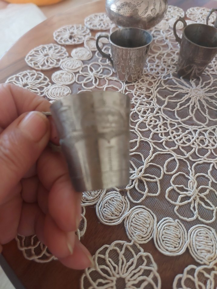 Gri Nakışlı Metal zemzem  Seti - Görsel 5