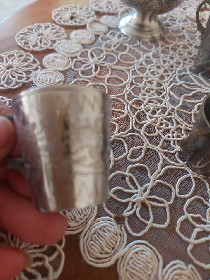 Gri Nakışlı Metal zemzem  Seti - Görsel 3