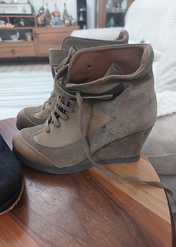 Süet Dolgu Topuklu 2adet Kadın Bot - Görsel 5