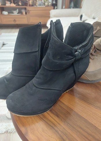 Süet Dolgu Topuklu 2adet Kadın Bot - Görsel 6