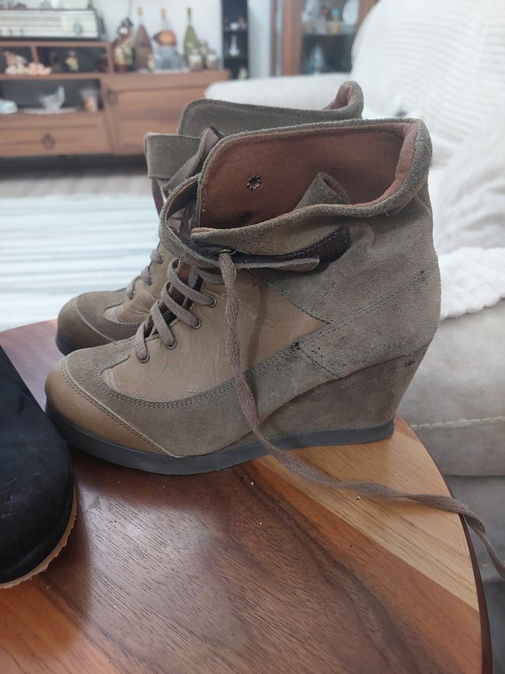 Süet Dolgu Topuklu 2adet Kadın Bot - Görsel 5