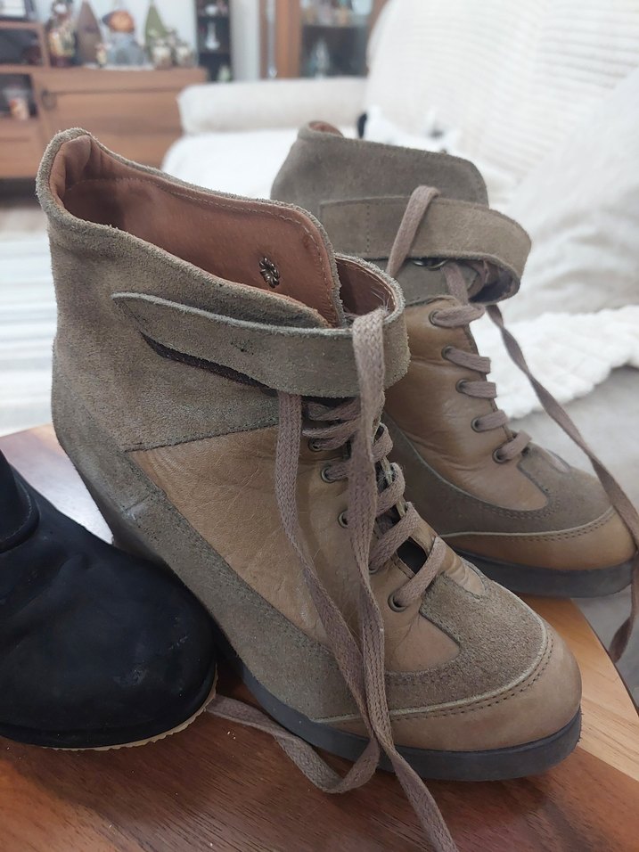 Süet Dolgu Topuklu 2adet Kadın Bot - Görsel 3