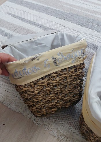 Kahverengi Hasır Saklama Sepetleri - Görsel 7