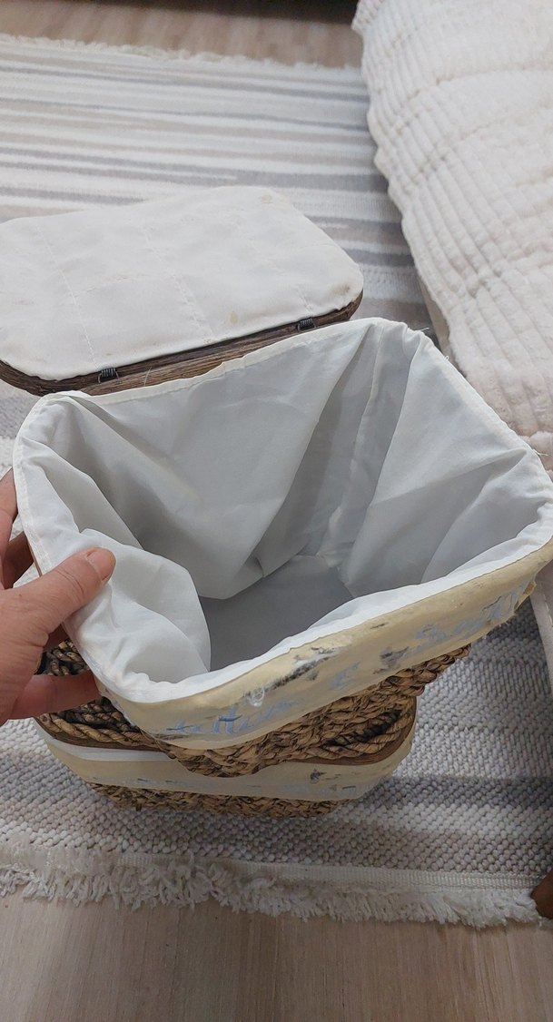 Kahverengi Hasır Saklama Sepetleri - Görsel 2