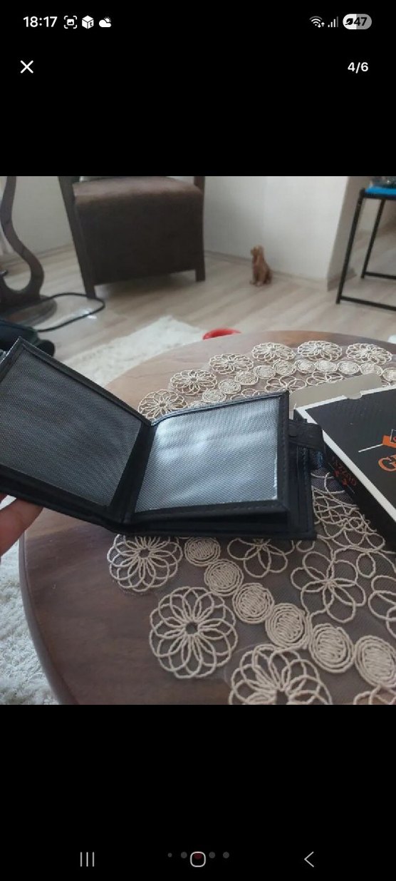 Siyah Baskılı Erkek Cüzdanı - Görsel 4