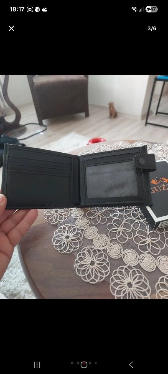 Siyah Baskılı Erkek Cüzdanı - Görsel 3