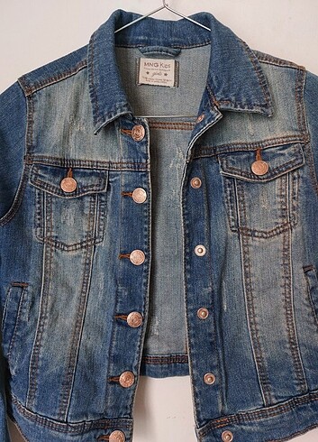 7 Yaş Beden mavi Renk Mango kiz cocuk jean mont