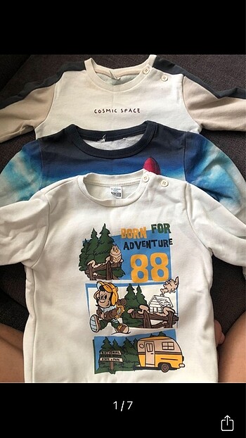 4 adet erkek bebek sweatshirt ,4Kitap 2 eşofman altı