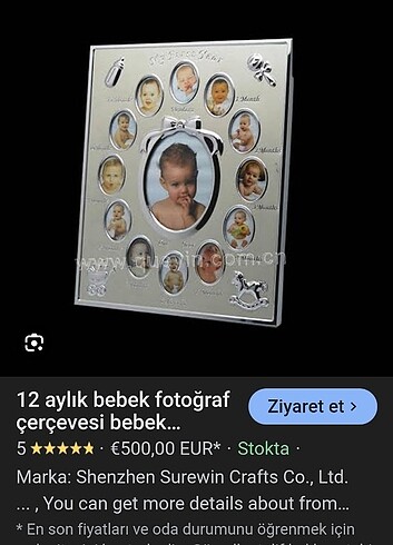 Beden Bir yaş bebek çerçevesi albüm