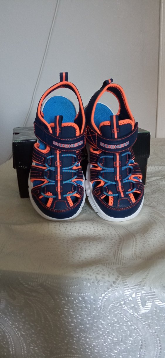 skechers Mavi Renkli Erkek Çocuk Cırt Cırtlı sandalet - Görsel 2