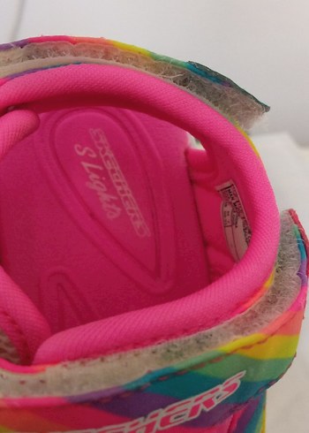 23 nu skechers ışıklı kız çocuk sandalet - Görsel 5