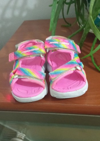 Kız Çocuk Renkli Işıklı Cırt Cırtlı Sandalet - Görsel 5