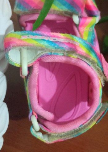 Kız Çocuk Renkli Işıklı Cırt Cırtlı Sandalet - Görsel 9