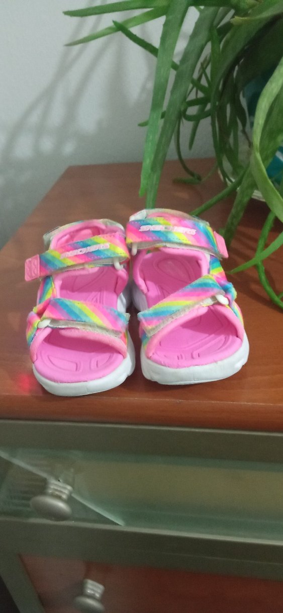 Kız Çocuk Renkli Işıklı Cırt Cırtlı Sandalet - Görsel 5