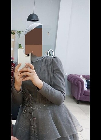 Diğer Gri tesettür abiye