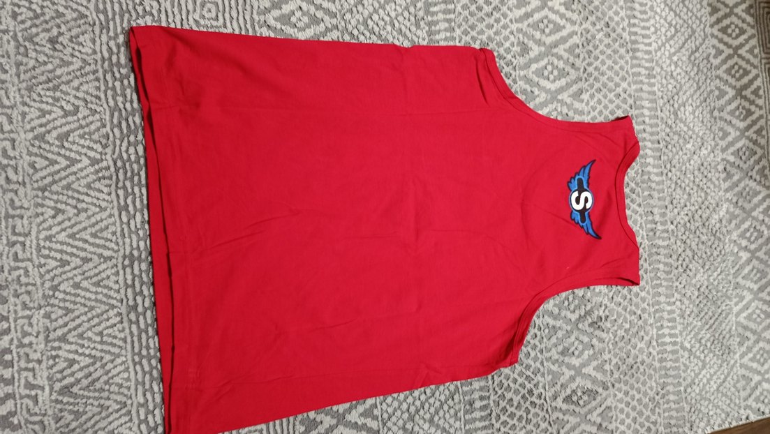 Kırmızı Baskılı Spor Tişörtü - Görsel 2