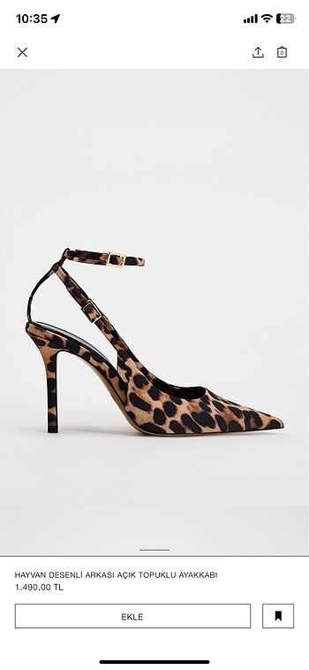 Zara Leopar Topuklu Ayakkabı