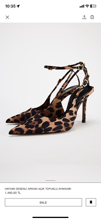 Zara Zara Leopar Topuklu Ayakkabı