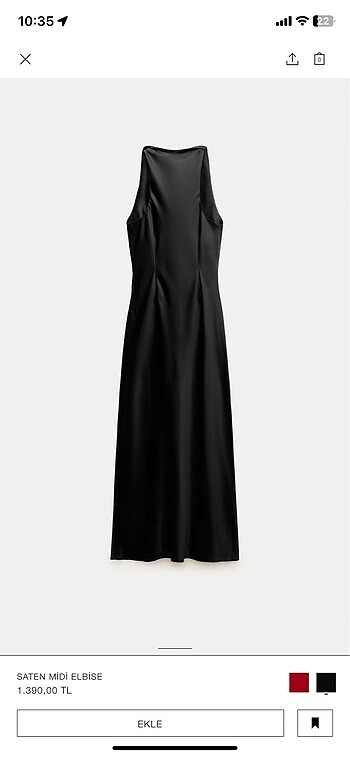 Zara Zara Saten Elbise