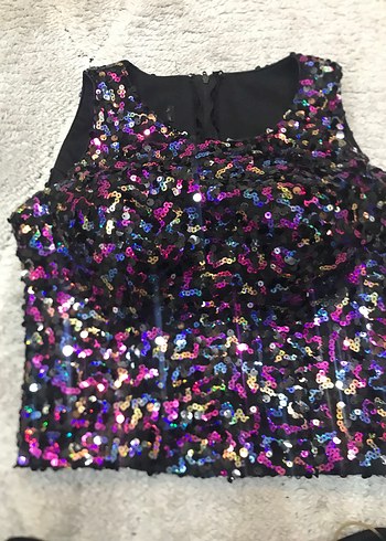 Kadın Çok Renkli Payetli ikili takım - Görsel 2