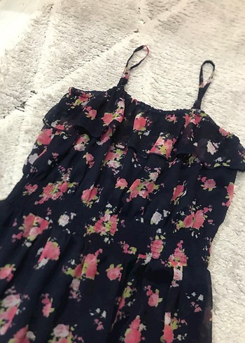 Çiçek Desenli midi boy elbise - Görsel 3