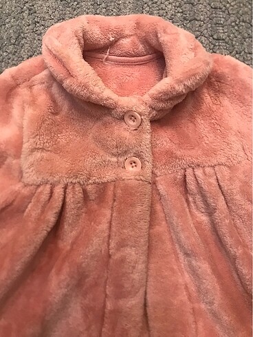 9-12 Ay Beden pembe Renk Peluş mont