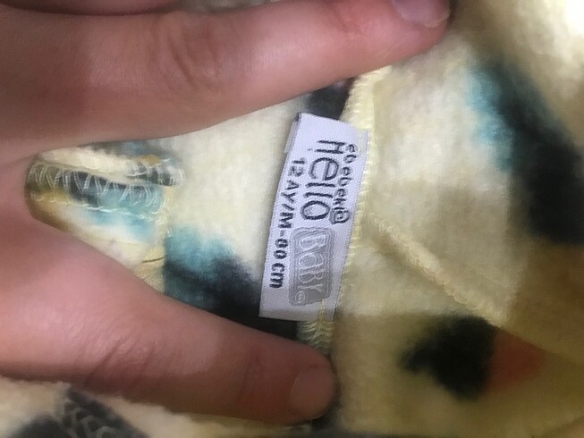 1 Yaş Beden sarı Renk Polar Tulum