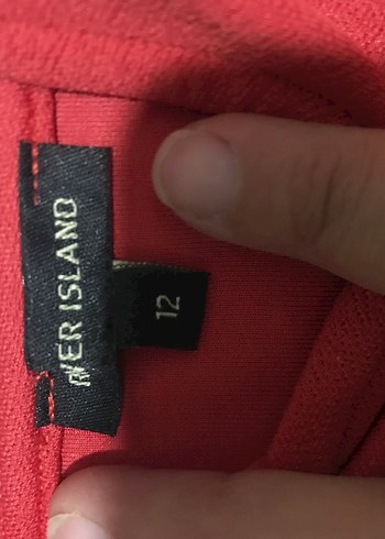 River Island Kırmızı V Yakalı Kadın Atlet