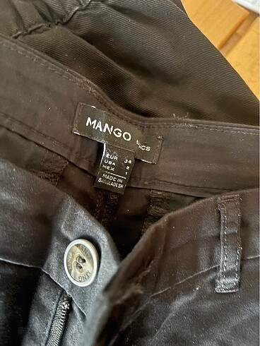 34 Beden siyah Renk Mango eski sezon pantolon