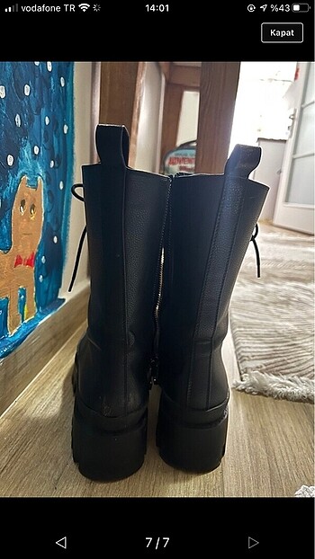 39 Beden siyah Renk Bershka bot