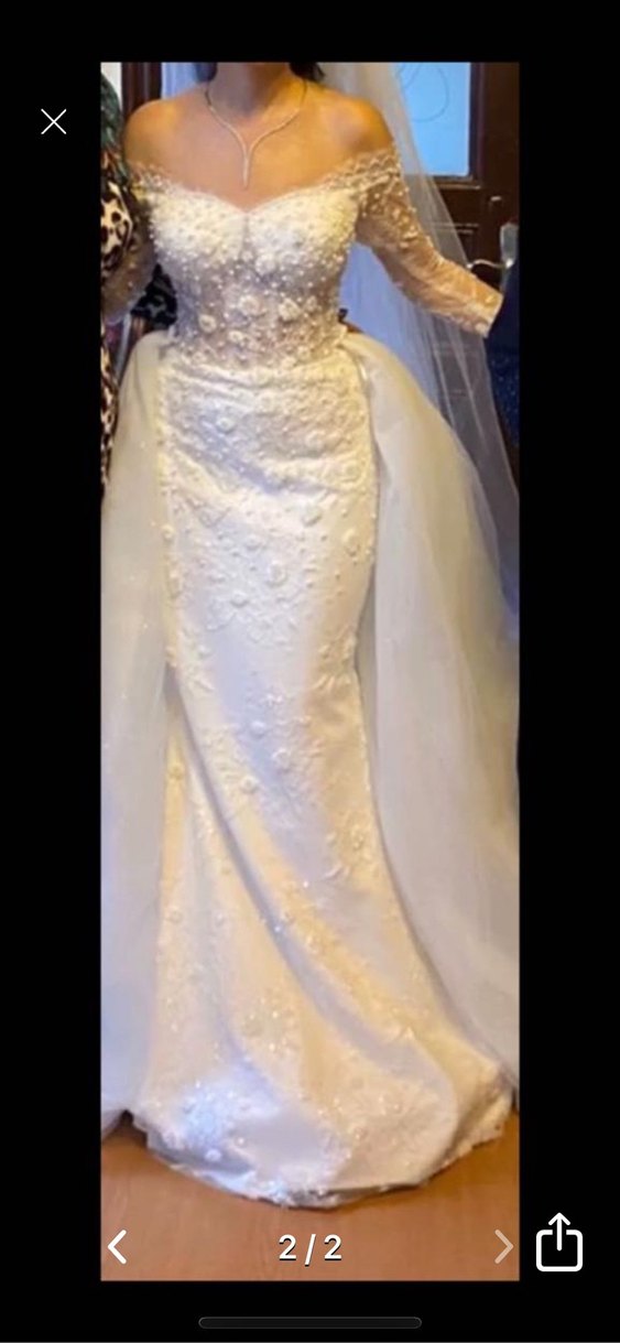 Fıransız danteli özel dikim muhteşem gelinlik - Görsel 3