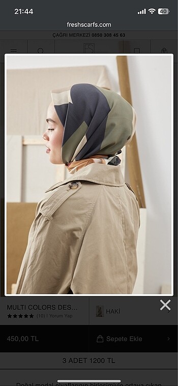 Fresh Scarfs Pamuk İpek Eşarp