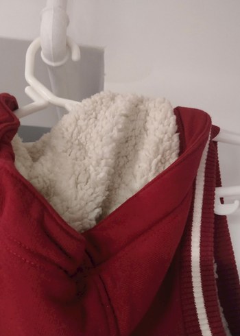 Kırmızı Kapüşonlu Düğmeli unixes Yelek - Görsel 5