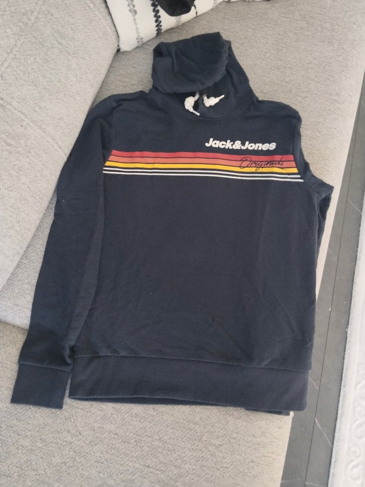 Jack&Jones Mavi Kapüşonlu Sweatshirt - Görsel 3
