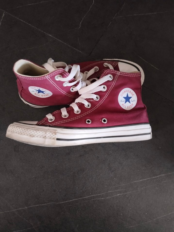 Bordo Converse Kadın Spor Ayakkabı - Görsel 3