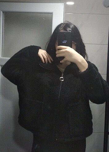 Zara Siyah Peluş Hırka