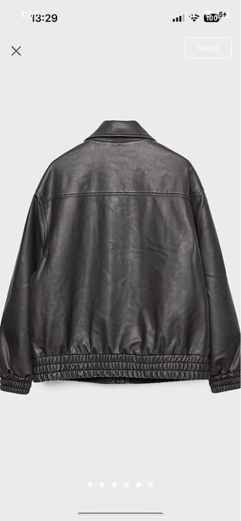 m Beden STRADIVARIUS SUNI DERI PILOT CEKER OVERSIZE