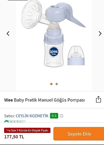 Wee baby Göğüs Pompası 