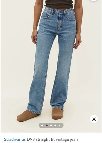 Stradivarius D98 Straight Fit Vintage Jean - Görsel 2