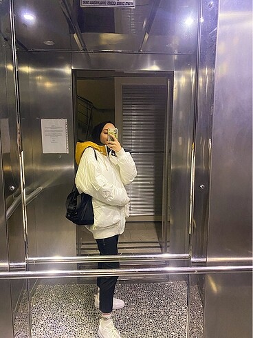 Mavi kadın mont - Görsel 2